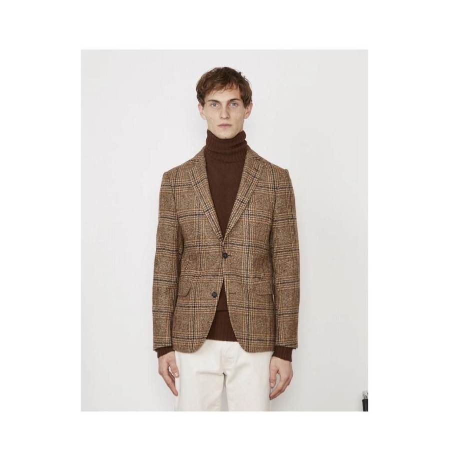 Homem OFFICINE GÉNÉRALE | Casaco Curto Brown/Beige/Khaki