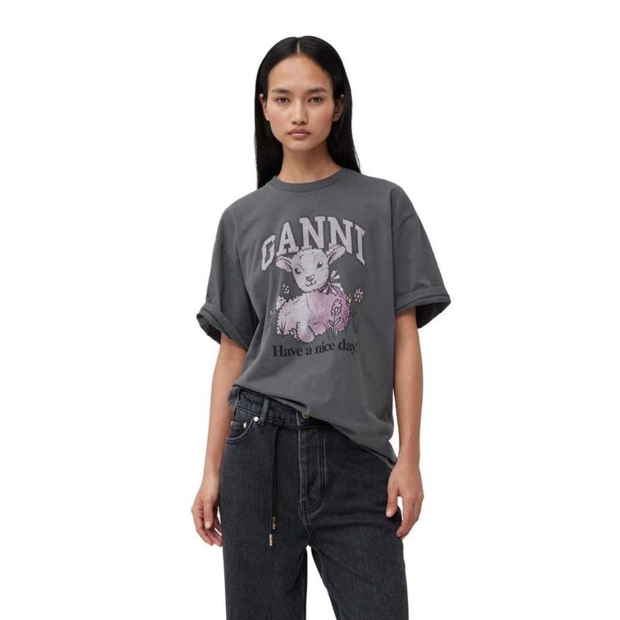 Mulher GANNI | Tee Shirt Volcanic Ash