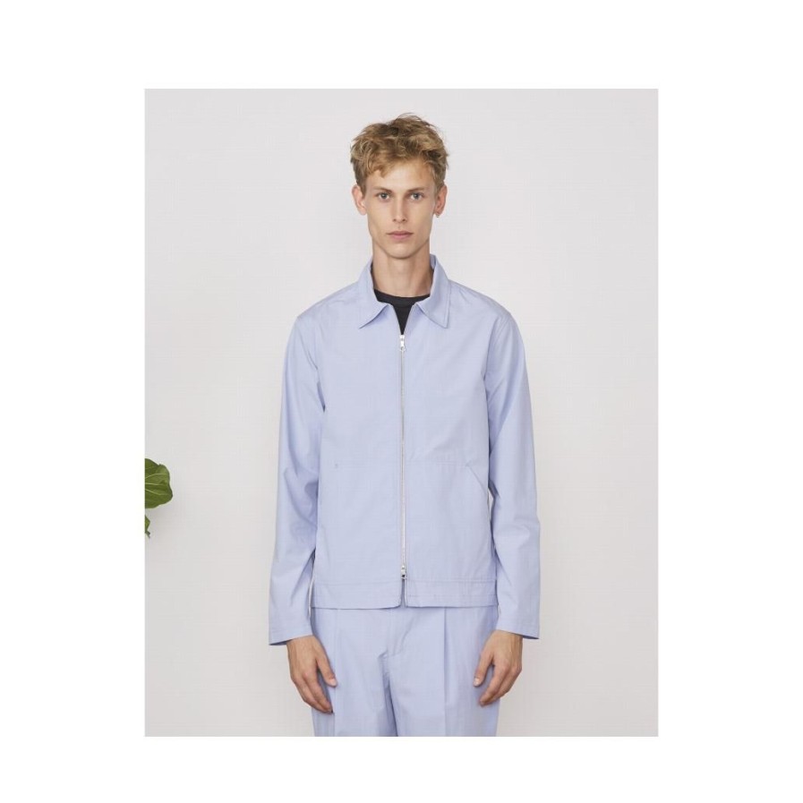 Homem OFFICINE GÉNÉRALE | Camisas Homem Baby Blue