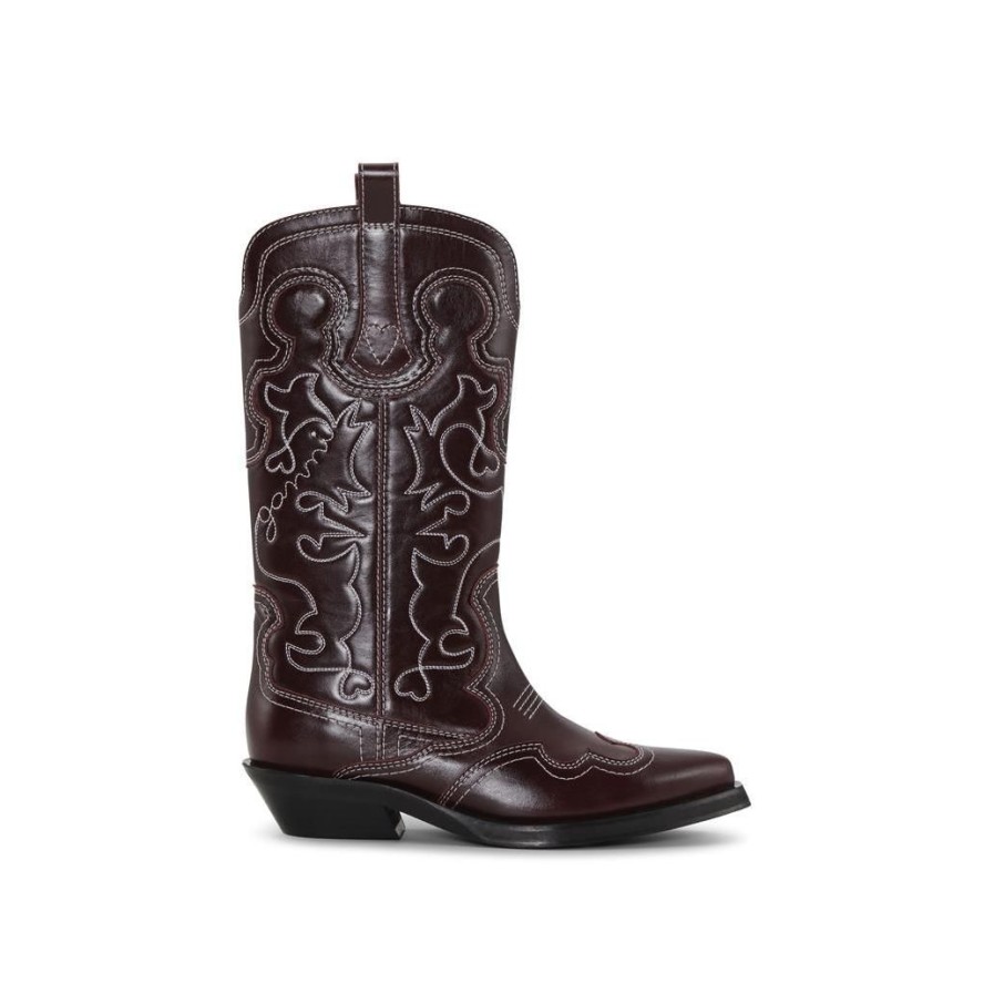 Acessorios GANNI | Botas Burgundy