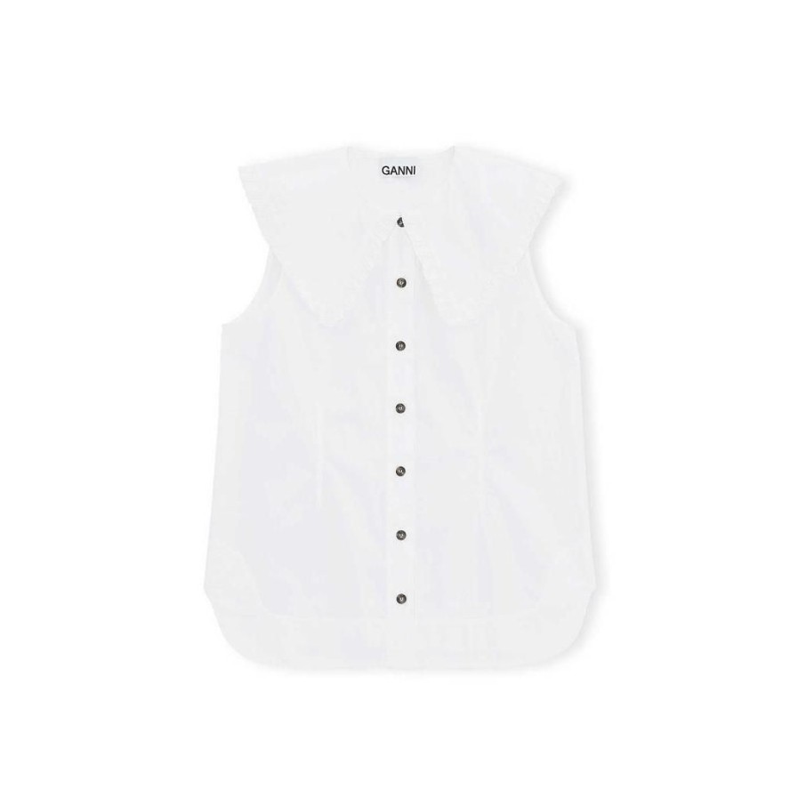 Mulher GANNI | Coletes S/Manga Bright White