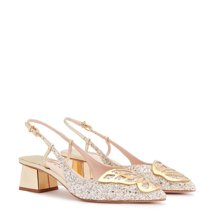 Acessorios SOPHIA WEBSTER | Sapatos Champagne Glitter