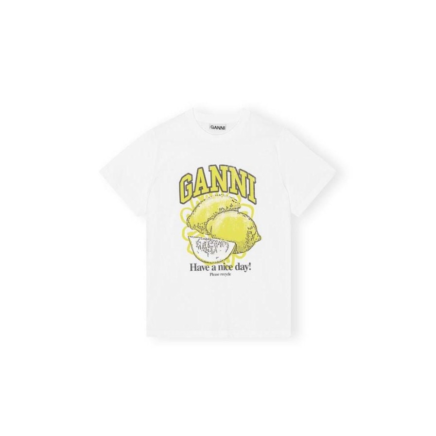 Mulher GANNI | Tee Shirt Bright White